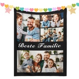 BSGFIT Personalisierte Decke Personalisierte Decke Mit Foto,Personalisiertes Geschenk Decke Mit Foto für Muttertag,Vatertag,Geburtstag,Individuell Gestaltete Geschenke für Mama, Papa, Freund, Freundin