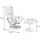 MCW Relaxsessel Siena mit Hocker 68 x 101 x 0 cm creme-weiß
