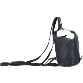 The Skandinavian Brand Mini Leder Rucksack schwarz