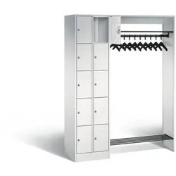 Garderobe offen RAL 7035 1950x1410x480mm