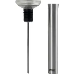 Gusto Wein-Thermometer durchsichtig mit Korken und Ausgießer 3in1