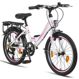 Licorne Bike Stella Premium City Bike 20,24,26 und 28 Zoll Fahrrad für Mädchen Herren und Damen 21 Gang (6 Gang bei 20 Zoll) Holland Citybike