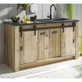 furn.design Unterschrank Küchenschrank 161 x 93 cm Braun