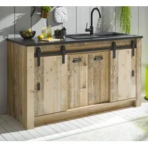 furn.design Unterschrank Küchenschrank 161 x 93 cm Braun