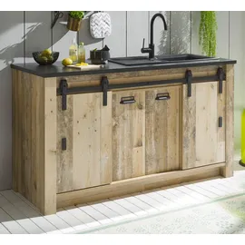 furn.design Unterschrank Küchenschrank 161 x 93 cm Braun