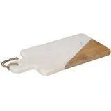 SECRET DE GOURMET Schneidebrett, 15 x 30 cm, Marmor, Schwarz, Farbe: Weiß