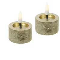 MARELIDA Teelichter Lina 4,4 cm 2 St. gold