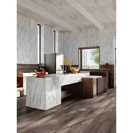 Euro Stone Bodenfliese Feinsteinzeug Alabaster Cleo Light gold/grau/weiß 60 x 120 cm