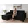 ax living Ecksofa Klein mit Schlaffunktion Dolceo Pik Dunkelgrau 226cm