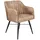 Massivmoebel24 Esszimmerstuhl Iron Label Stuhl Echtleder beige/braun