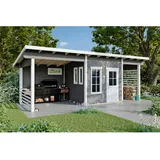 SKANHOLZ Gartenhaus Namur 7,50 x 3,15 m Schiefergrau