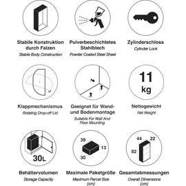 Haussmann One Grau inkl. Zeitungsfach