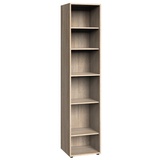 Lomadox Eckschrank MIAMI-43 Eckregal, Eiche, 5 offene Fächer, ca. 185cm hoch braun