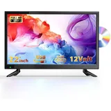 DESOBRY 22 Zoll Kleiner Fernseher mit Integriertem DVD-Player