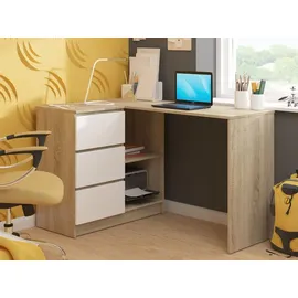 akord furniture factory Eckschreibtisch Akord Sonoma Eiche / Weiß