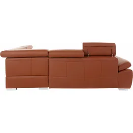 exxpo - sofa fashion Ecksofa Kunstleder 2-Sitzer Braun