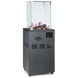 Blumfeldt Flagranti Crystal View Gasheizstrahler 8kW Edelstahl Dunkelgrau