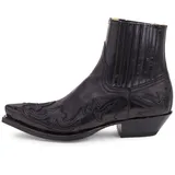 LVTFIYQX Cowboystiefel für Damen und Herren mit Absatz und verlängerter Spitze Herren Western Stiefeletten Cowboy Motorradstiefel,Schwarz,45 EU - 45 EU