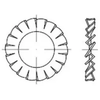 Industrial Quality Supplies DIN 6798 Fächerscheibe, FST A 2,5