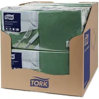 TORK 477413 Soft Lunchservietten Dunkelgrün / 3lagige, saugfähige Papierservietten