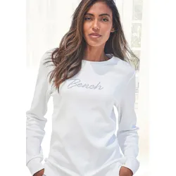 Bench.  Sweatshirt, mit Logostickerei, Gr. 44/46, ecru, , 70686628-44
