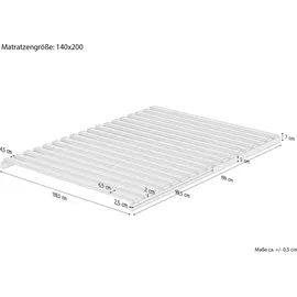 Erst-Holz Metallfreier Holz-Bettenrost 140 x 200 cm
