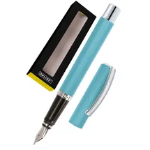 ONLINE USV-Systeme Online Füller Vision Türkis I Eleganter Füllfederhalter mit Iridium-Feder medium I Füllhalter aus Aluminium für Standard-Tintenpatronen & Konverter I in Geschenkbox