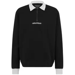 Sweater ROCAWEAR "Rocawear Herren Rocawear Classico Pullover", Herren, Gr. XXL, schwarz, 100% Polyester, bedruckt, Langarm, Sweatshirts
