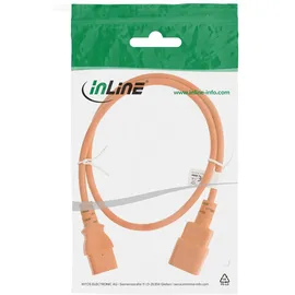InLine InLine® Kaltgeräteverlängerung, C13 auf C14, orange, 0,5m