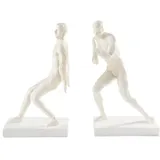 JOTEX 2er-Set: Bücherhalter ''Human Push'' in Weiß, - (B)16,5 x (H)26,7 x (T)11 cm