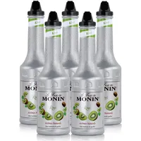 Monin Fruchtpüree Mix Kiwi 1L - Cocktails Milchshakes (5er Pack)