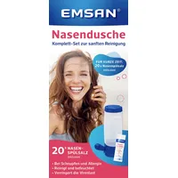 Emsan Nasendusche Komplett-Set, mit 20 Beuteln Nasenspülsalz, 1 Stück - 1.0 Stück