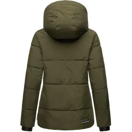 Navahoo Damen, Winterjacke mit Kapuze und abnehmbaren Kunstfell-Kragen Sag ja XIV Dark Olive Gr. XXL - XXL