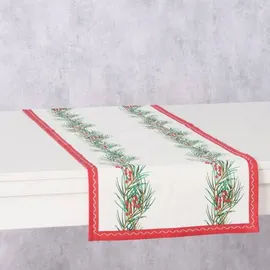 Boltze Weihnachtlicher Tischläufer Aus Baumwolle Charlene, 140 Cm