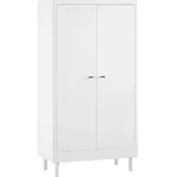 Mid.you Drehtürenschrank, Weiß, Metall, Buche, massiv, 3 Fächer, 100x190x55 cm, Kinder- & Jugendzimmer, Jugendmöbel, Jugendkleiderschränke