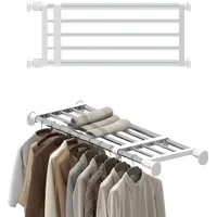 Hershii Ausziehbares Schrank Regal Erweiterbares Spannregal Metall Verstellbare Schrankteiler Teleskopregal Kleiderschrank Organisator ohne Bohren