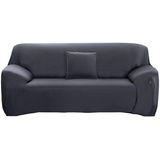 ele ELEOPTION Sofa Überwürfe Sofabezug Stretch elastische Sofahusse Sofa Abdeckung in Verschiedene Größe und Farbe Herstellergröße 235-300cm (Grau, 4 Sitzer für Sofalänge 220-300cm)