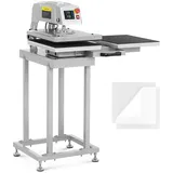 MSW Pneumatische Transferpresse - doppelt - 40 x 50 cm - mit Unterbau