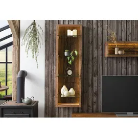 Massivmoebel24 Hängevitrine Akazie 45 x 30 x 145 cm Beige