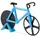 Relaxdays 10 x Fahrrad Pizzaschneider, blau Blau,Schwarz