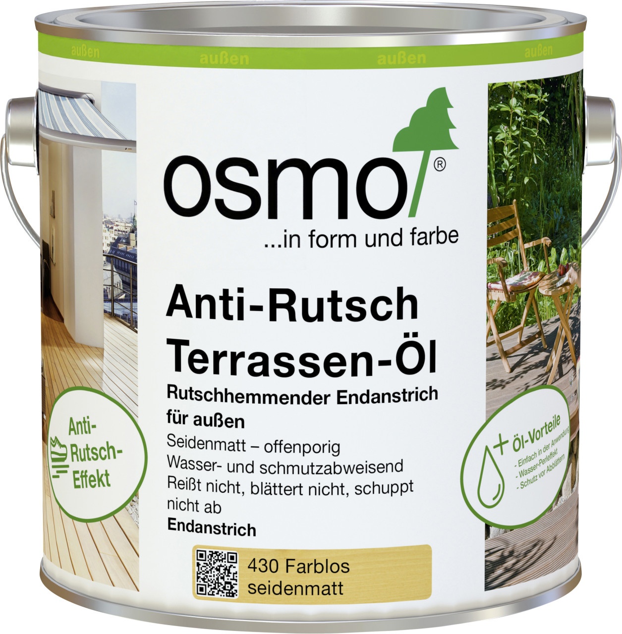 Osmo Anti-Rutsch Terrassenöl 750 ml farblos seidenmatt