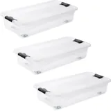 KEEEPER Aufbewahrungsbox Konrad 79,5 x 39,5 x 18 cm 3-tlg. transparent