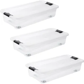 KEEEPER Aufbewahrungsbox Konrad 79,5 x 39,5 x 18 cm 3-tlg. transparent