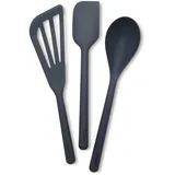 GreenPan Silikon-Kochutensilien-Set, Fischwender, Rührspatel, solider Löffel, flexible Antihaft-Küchenwerkzeuge, starrer Stahlkern, hitzebeständiger rutschfester Griff, BPA-frei, spülmaschinenfest,