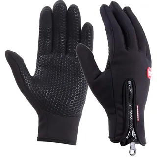WENTS Warm Touchscreen Handschuhe Outdoor Touchscreen Outdoor Gloves Damen Herren Rutschfest Winddicht schwarz Fitness Camping Wandern Reiten Bergsteigen Perfekt für Herbst oder Frühling