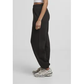 URBAN CLASSICS Jogginghose URBAN CLASSICS "Urban Classics Ladies Basic Essential Sweatpants", Damen, Gr. XS, US-Größen, schwarz, 70% Baumwolle, 30% Polyester, unifarben, normal, Hosen Jogginghose