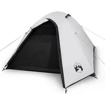 vidaXL Kuppelzelt 4 Personen Weiß/Dunkel