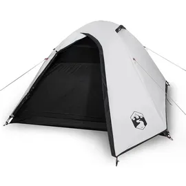 vidaXL Kuppelzelt 4 Personen Weiß/Dunkel