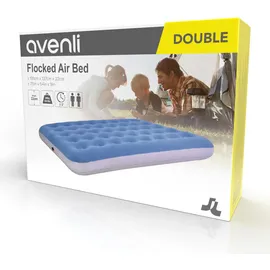 Avenli Luftmatratze Camping 2 Personen 191x137x22cm Luftbett blau 191 x 137 cm,