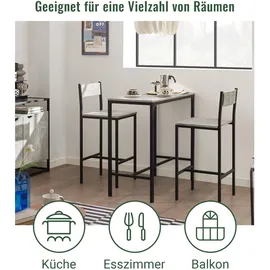 SoBuy Bartisch 89 x 45 x 87 cm Grau